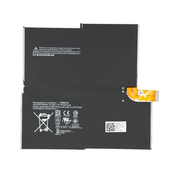 5547mAh 42.2Wh 4-Celle Microsoft G3HTA005H Batteri - Klik på billedet for at lukke