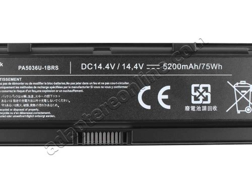 5200mAh 75Wh Toshiba Qosmio X70-AST2GX1 X70-AST3GX3 Batteri