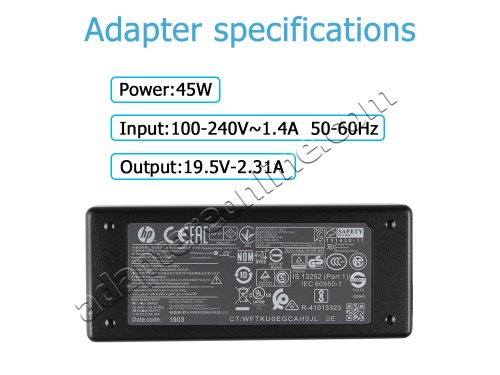 Original 45w HP 17-by0003no 17-by0138nb AC Adapter Oplader