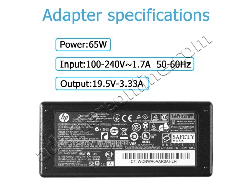 Original 65W AC Adapter Oplader HP 15-bw078ax 2FK68PA