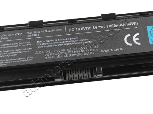 7800mah Toshiba Satellite C50-A-19U C50-A-1CK Batteri