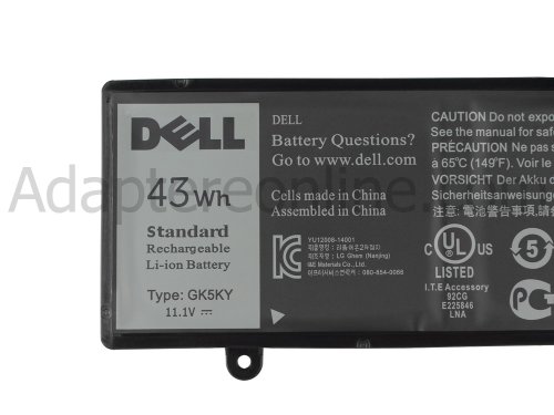 Original 43Wh 3-Celle Batteri Dell 4K8YH