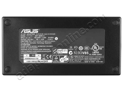 Original 180W 19V 9.5A Asus ROG GL502VS-FY046T AC Adapter Oplader