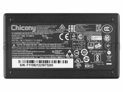 19V 3.42A 65W Acer Aspire S3-951 AC Adapter Oplader