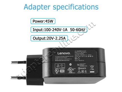 Original 45W AC Adapter Oplader Lenovo IdeaPad 310-15IKB + Gratis Kabel