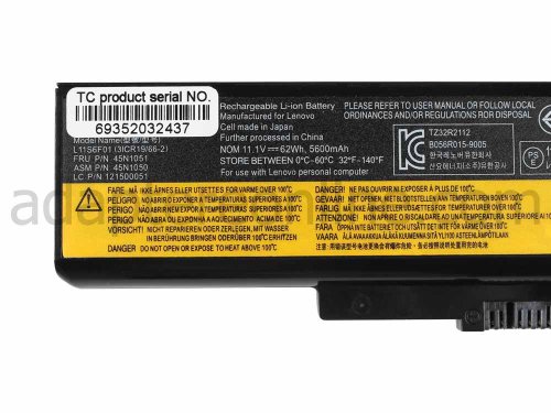 6-Celle Lenovo ThinkPad Edge E430 3254ADU 3254AEU Batteri