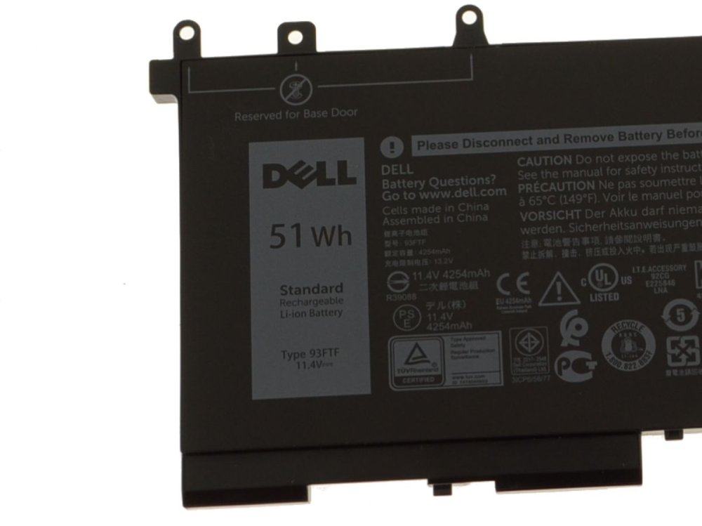 Original 4254mAh 51Wh 3-Celle Batteri Dell Latitude 12 5280 P27S001