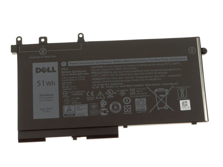 Original 4254mAh 51Wh 3-Celle Batteri Dell 093FTF 93FTF - Klik på billedet for at lukke