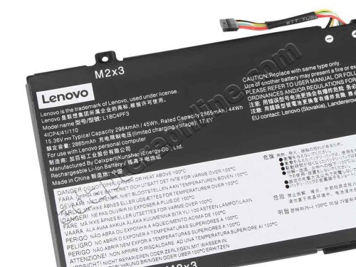 2964mAh 45Wh 4-Celle Lenovo IdeaPad C340-14IWL 81N40050AX Batteri