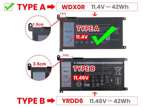 Original 3500mAh 42Wh 3-Celle Dell Inspiron 17 5775 P35E002 Batteri