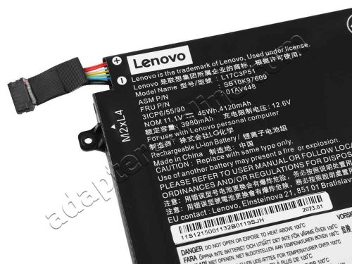 Original 45Wh 4050mAh 3-Celle Lenovo ThinkPad E585 20KV000DGE Batteri