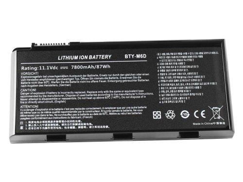 7800mah MSI GT70 2PC-1026ES 2PC-1043US 2PC-1044US Batteri