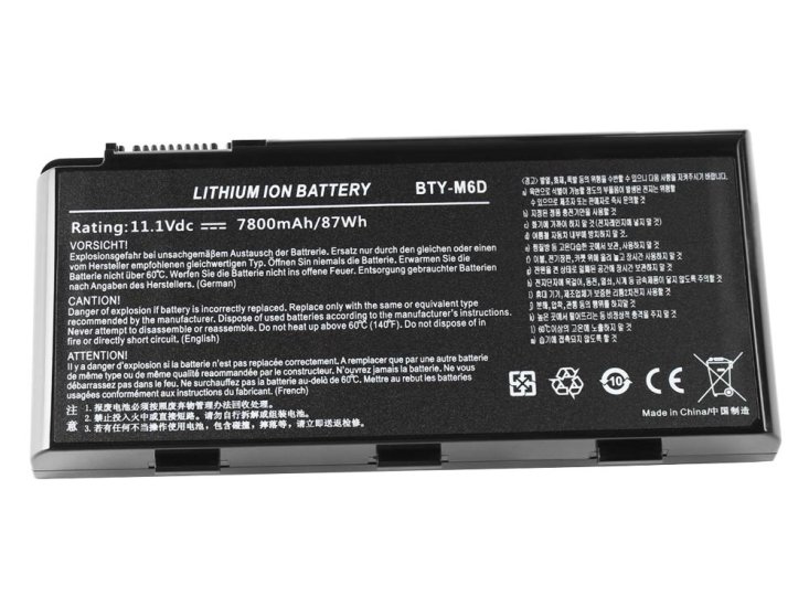 7800mah MSI GT60 2PC Dominator 3K Edition GTX 870M Serie Batteri - Klik på billedet for at lukke