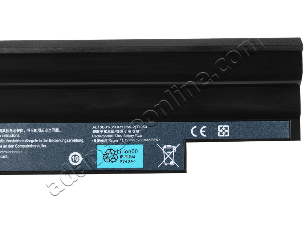 6-Celle Acer Aspire One AOD255E-13405 AOD255E-13410 Batteri