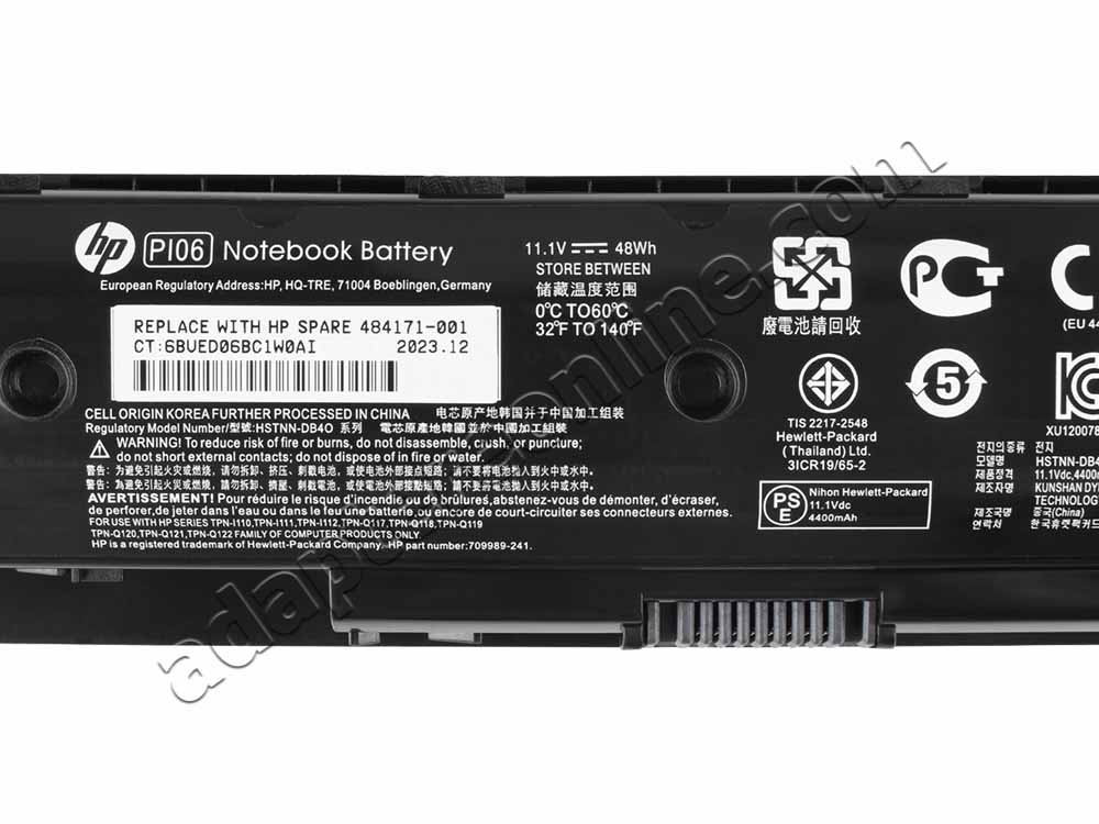 4400mAh 48Wh HP Envy 15-j005ep 15-j005ss 15-j005tu Batteri
