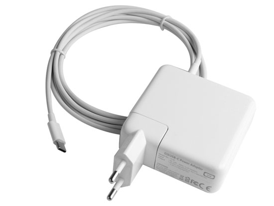 AC Adapter Oplader 61W USB-C Apple MacBook Pro MPDL2KH/A + Frei USB Ladekabel - Klik på billedet for at lukke