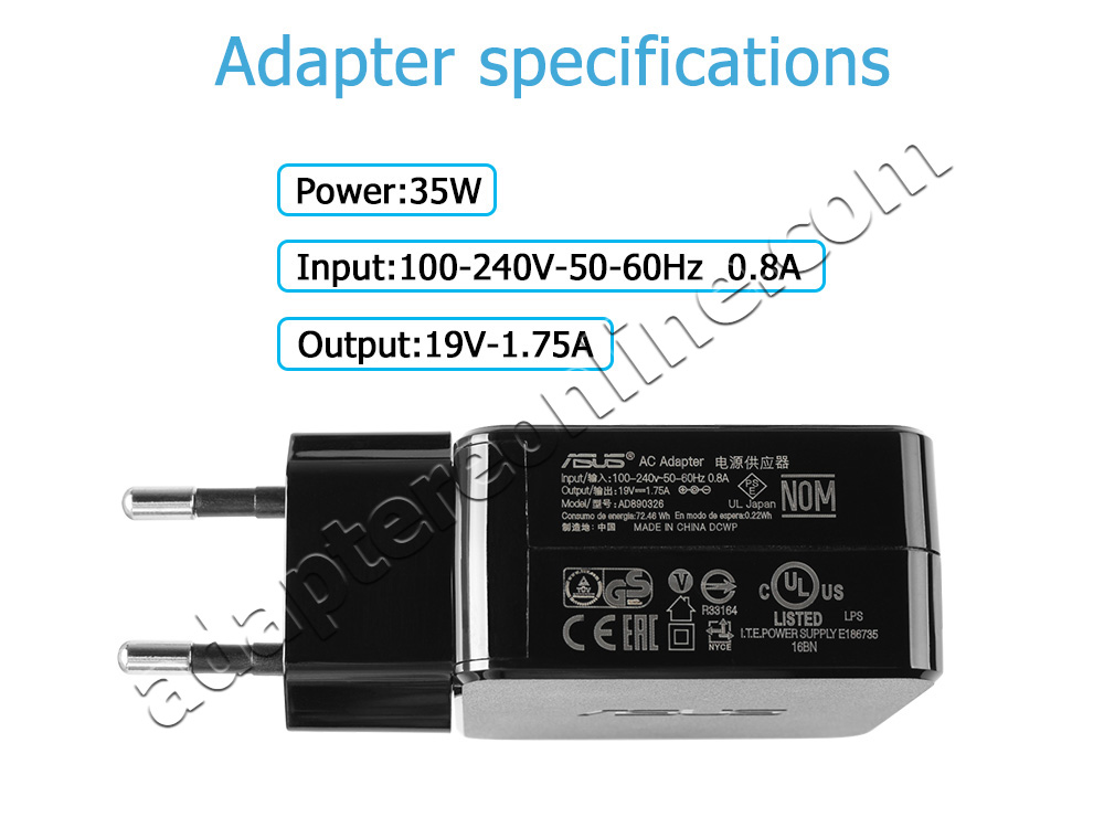 Original 33W AC Adapter Oplader Asus X553MA-XX402H
