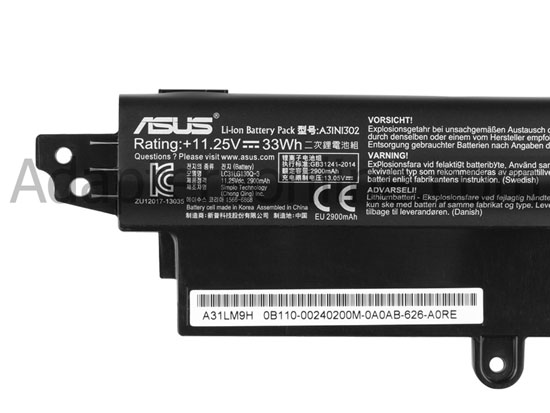 33wh Asus X200CA-DB01T X200CA-DB02 X200CA-DH21T Batteri