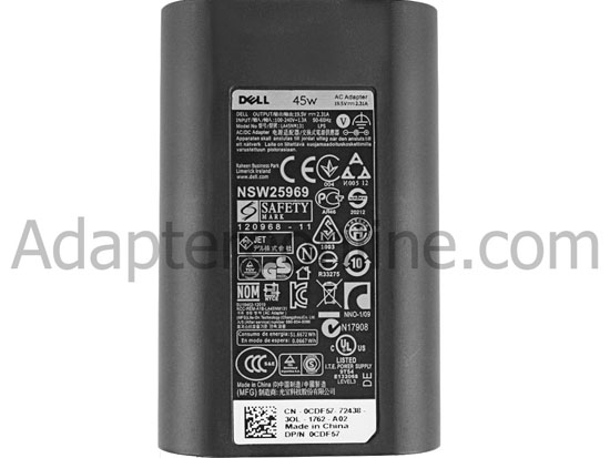 Original 45W Dell XPS 13 9333 9343 P29G AC Adapter Oplader