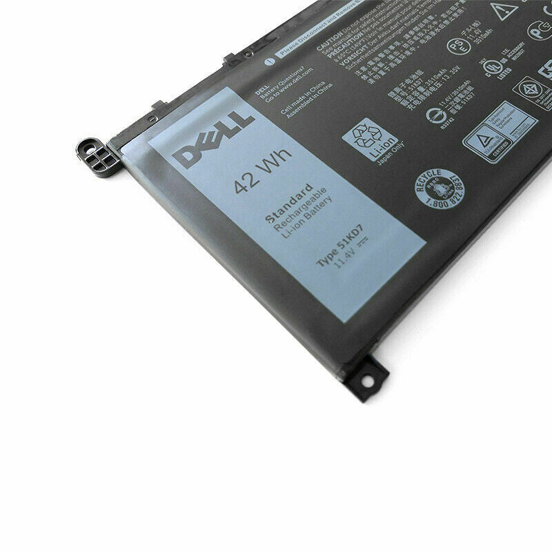 3-Celle 42Wh Dell 51KD7 051KD7 FY8XM Y07HK Batteri