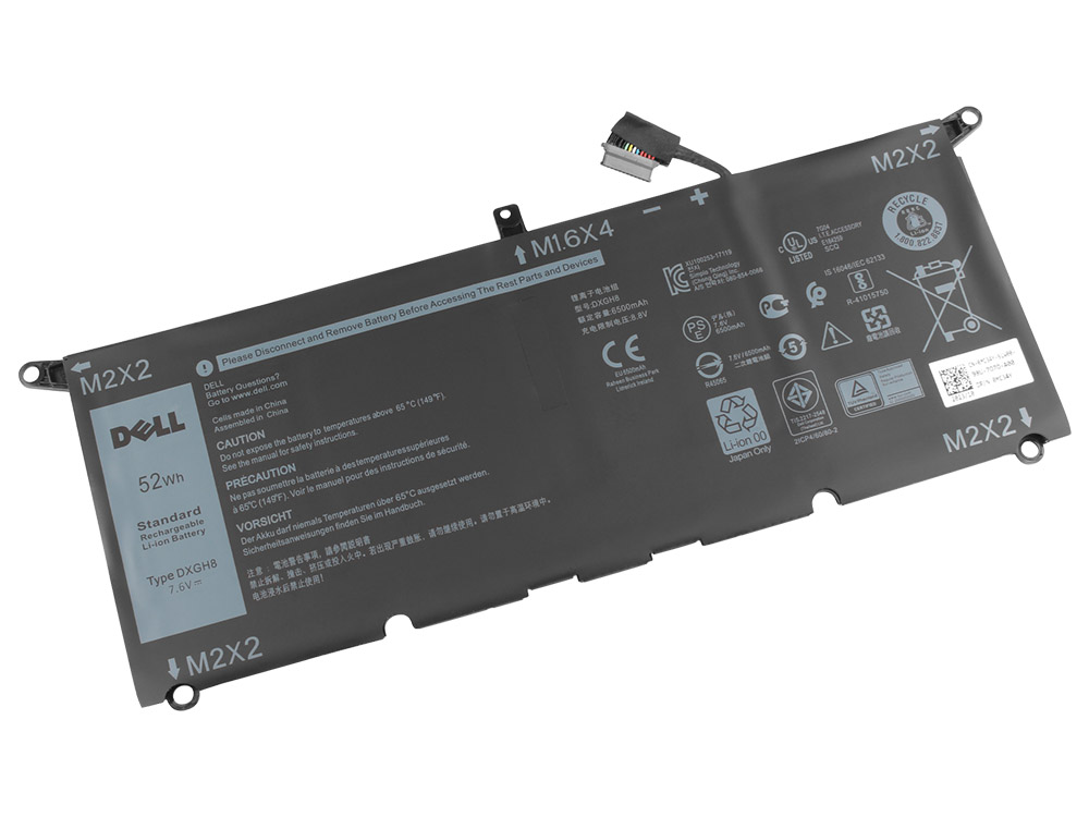 Original 52Wh 6500mAh 4-Celle Dell XPS 13 9370-0WG2D Batteri