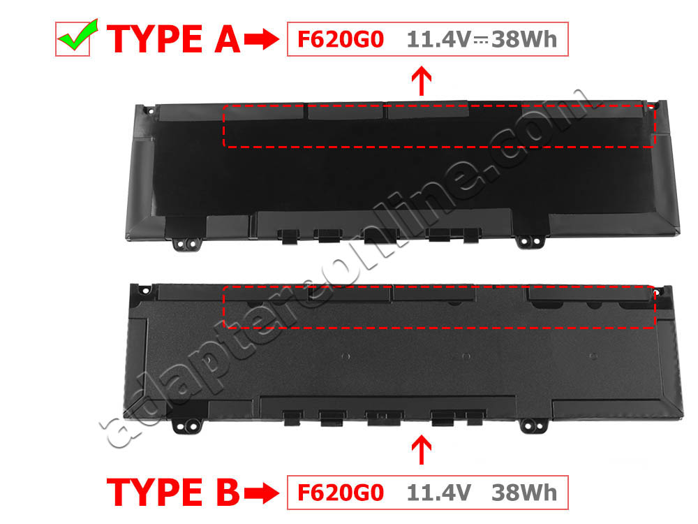 Original 3166mAh 38Wh 3-Celle Batteri Dell Inspiron 13 7380 P83G002