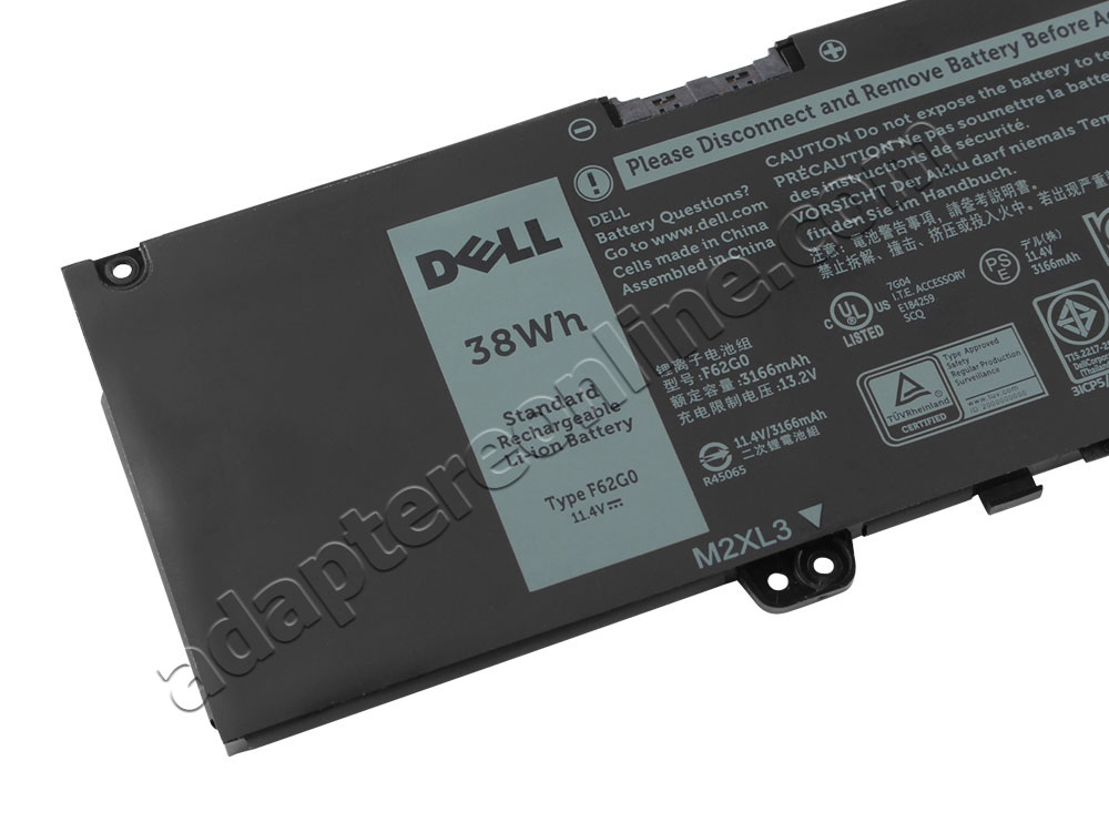 Original 3166mAh 38Wh 3-Celle Batteri Dell Inspiron 13 7380 P83G002