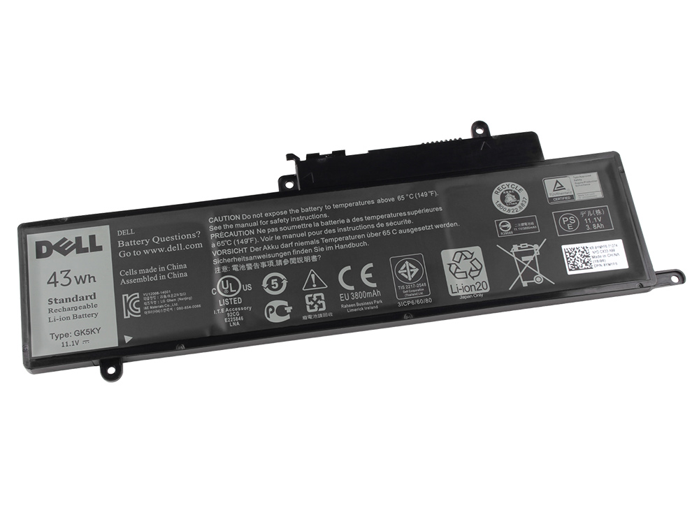 Original 43Wh 3-Celle Batteri Dell 0GK5KY
