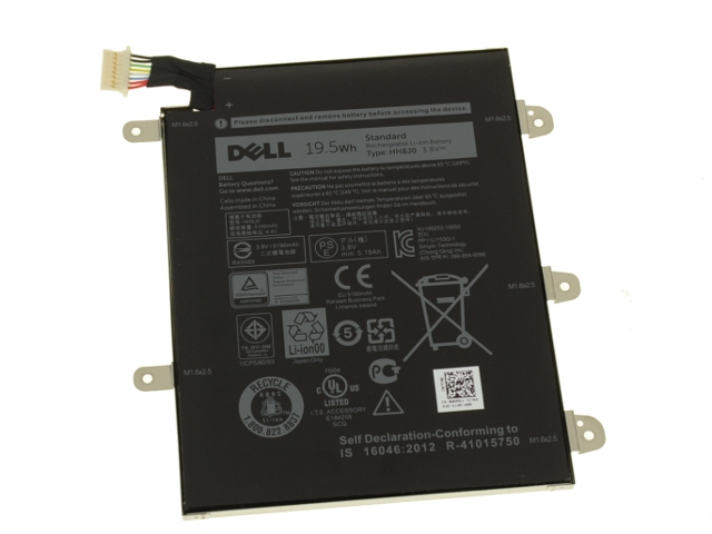 Original 19.5Wh 4-Celle Dell Venue 8 Pro 5855 T03D001 Batteri