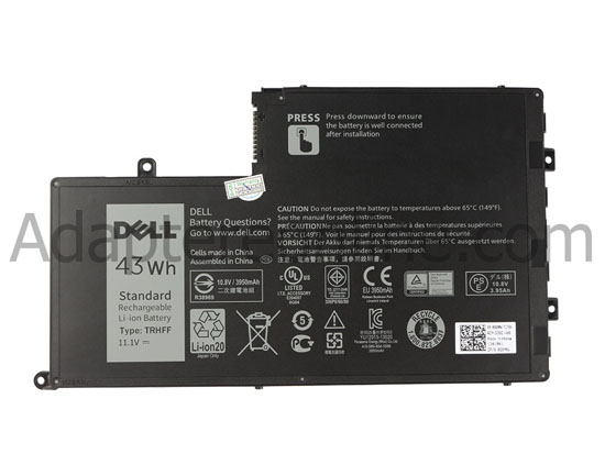 Original 43Wh 3800mAh 3-Celle Batteri Dell 1V2F6