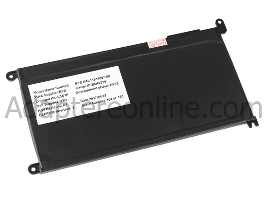 Original 3500mAh 42Wh 3-Celle Batteri Dell WDX0R