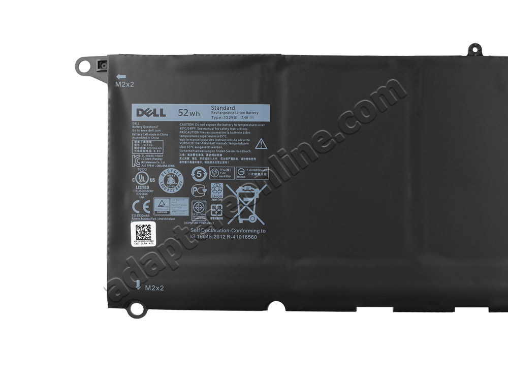 Original 4-Celle Dell JD25G RWT1R Batteri