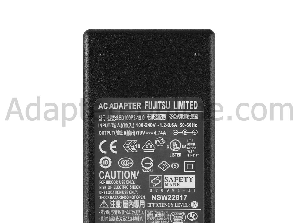 90W Fujitsu LIFEBOOK E734 E554 E544 AC Adapter Oplader