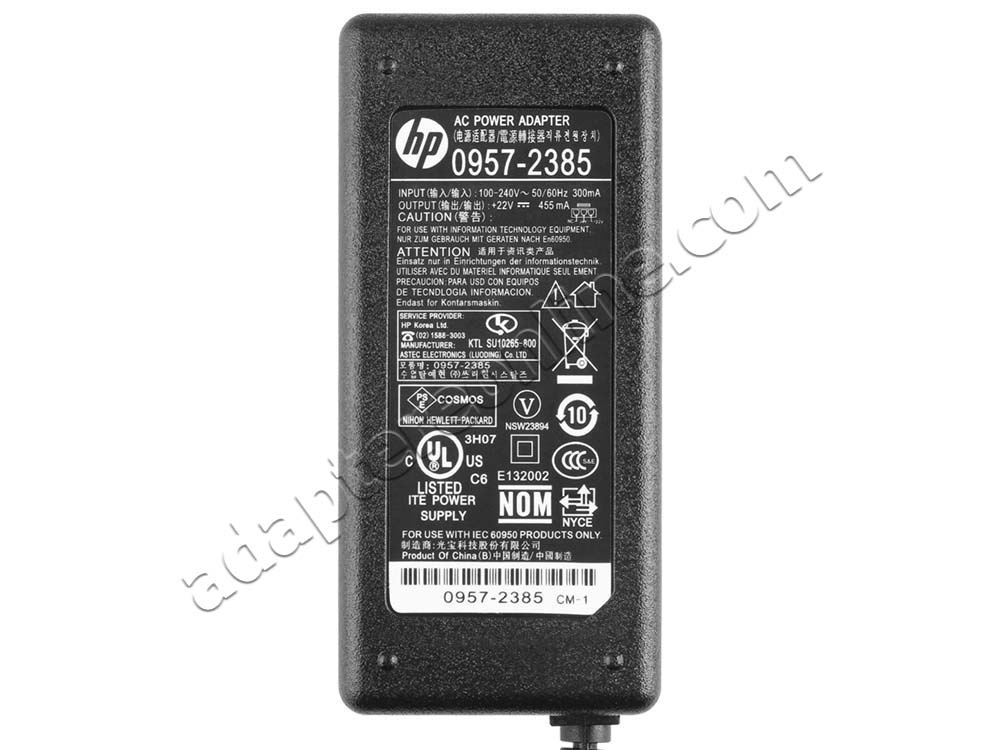 22V HP 0957-2385 0957-2403 AC Adapter Oplader