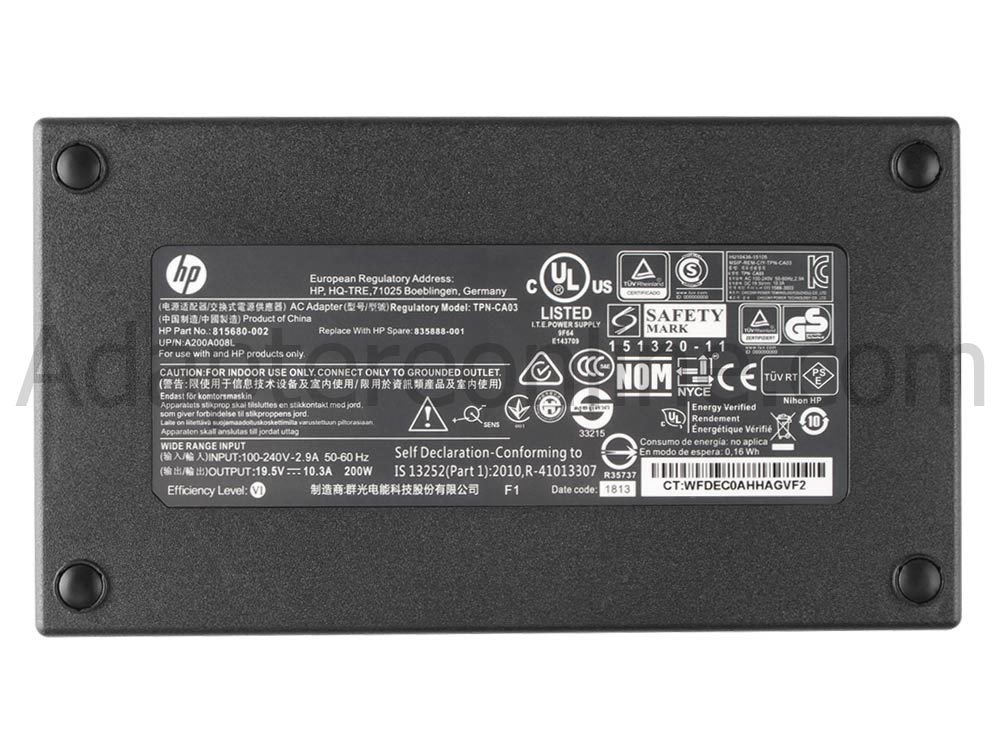 200W HP Pavilion Gaming Laptop 15-ec2823no AC Adapter Oplader