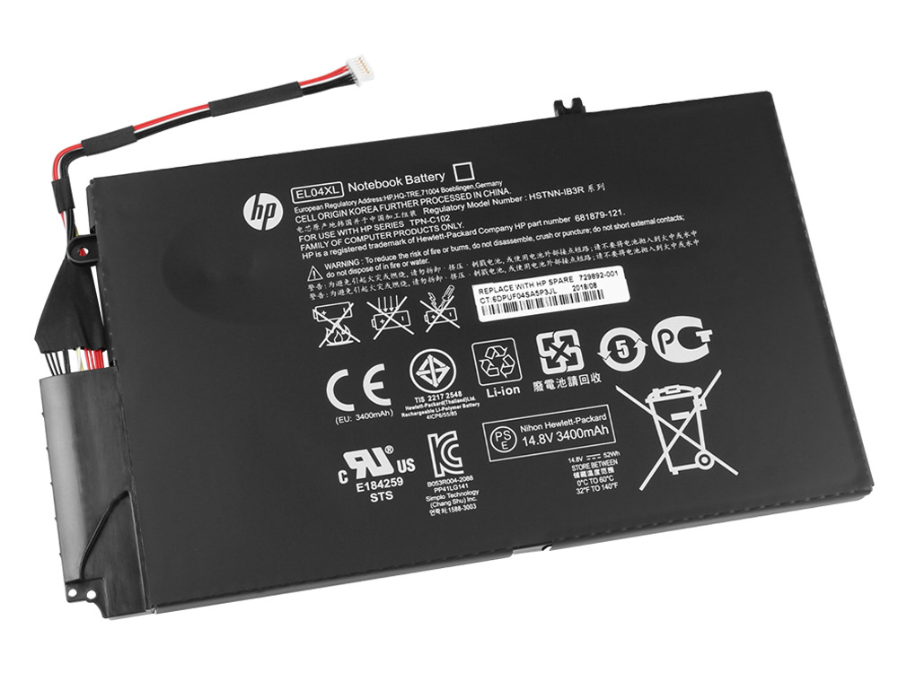 52Wh HP EL04XL HSTNN-UB3R HSTNN-IB3R Batteri