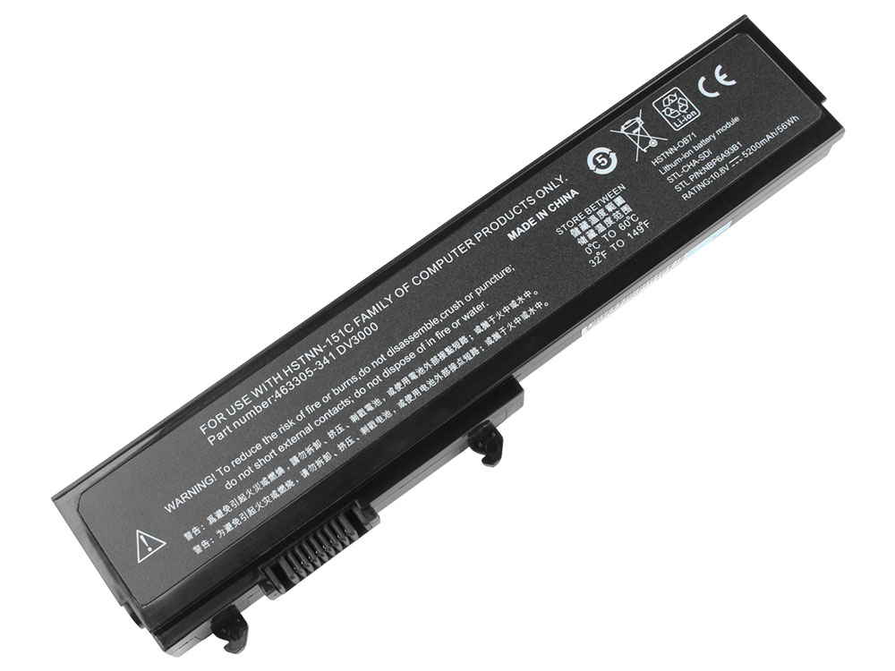 56Wh 5200mAh 6-Celle HP 463305-361 Batteri