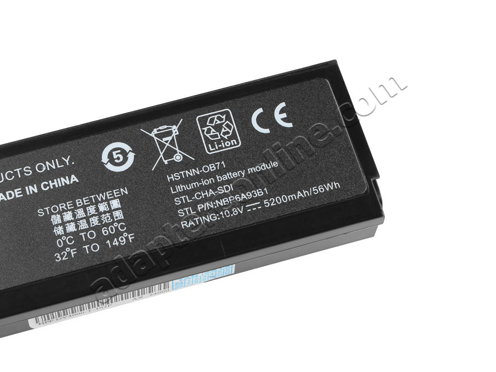 56Wh 5200mAh 6-Celle HP 463305-361 Batteri