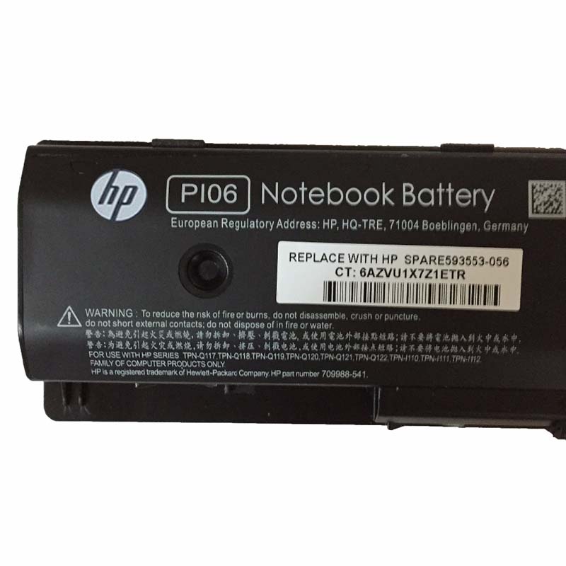 5225mAh 62Wh 6-Celle HP P106 P1O6 PI06 PI06XL PI09 PIO6 Batteri