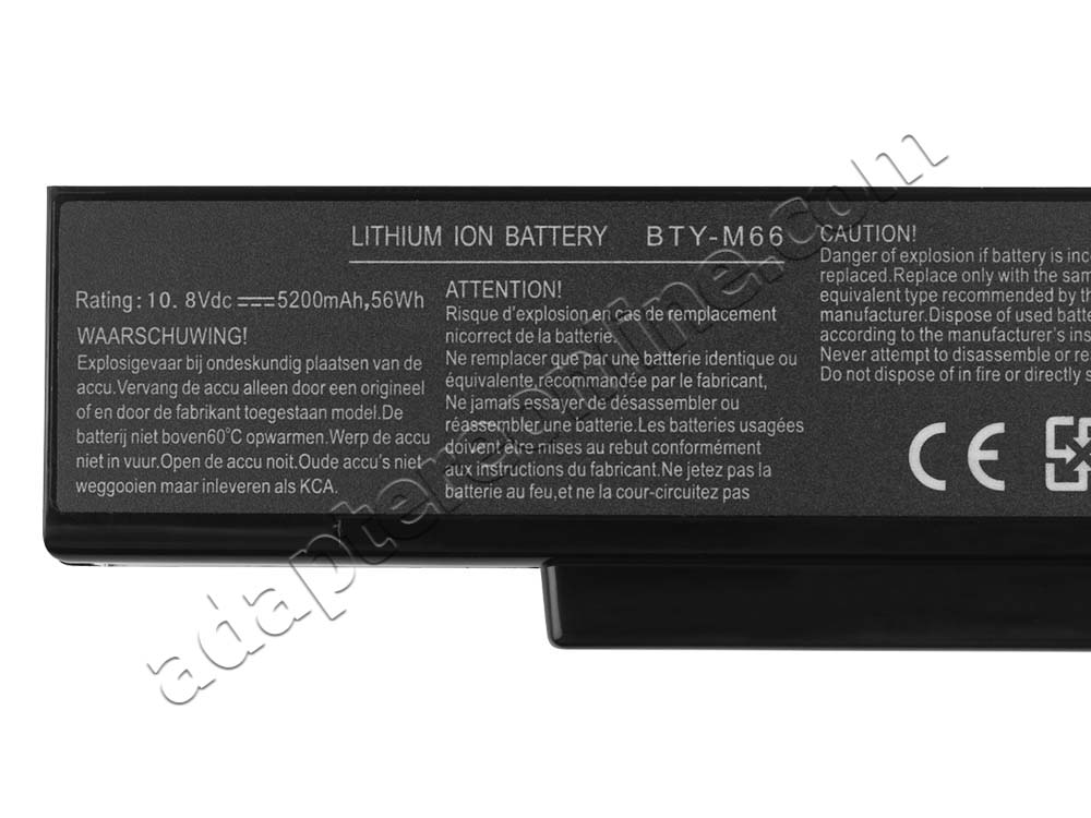 4800mAh 6-Celle MSI GT628 Batteri