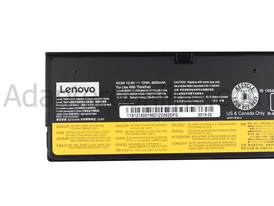 Original 72Wh 6600mAh 6-Celle Lenovo ThinkPad T580 20LA Batteri