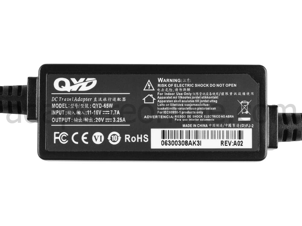 65W DC-Reiseadapter Lenovo ThinkPad X1 Fold 16 Gen 1 21ES0018DN