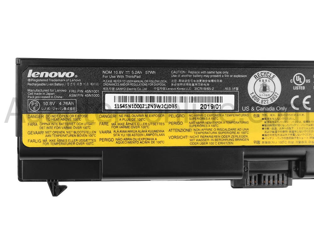 Original 5200mAh 57Wh Lenovo ThinkPad L412 (0585-6YU) Batteri