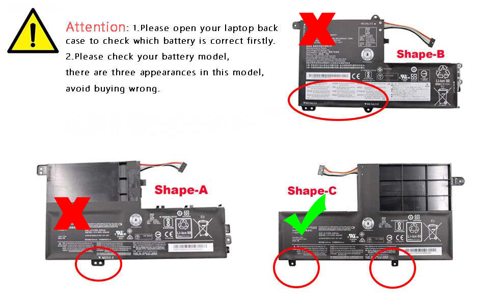 30Whr Lenovo ideapad 500-14ACZ 500-15ACL Batteri