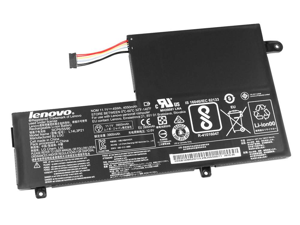 45Whr Lenovo ideapad 500-14ACZ 500-15ACL Batteri - Klik på billedet for at lukke