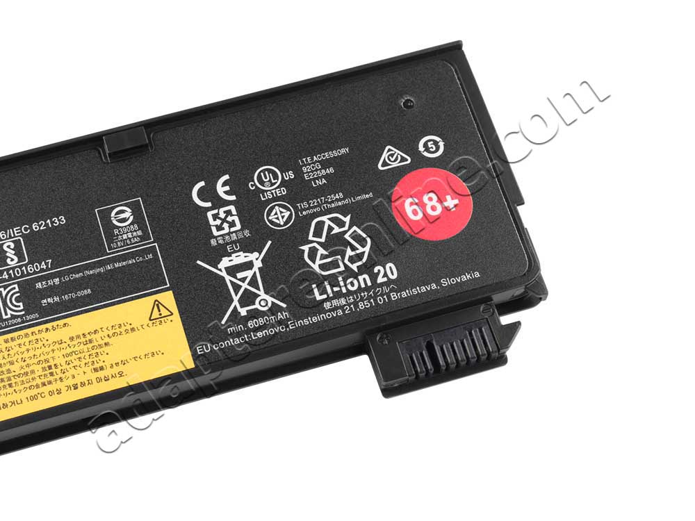 6600mAh 72Wh 6-Celle Lenovo ThinkPad X250 20CM004 Batteri