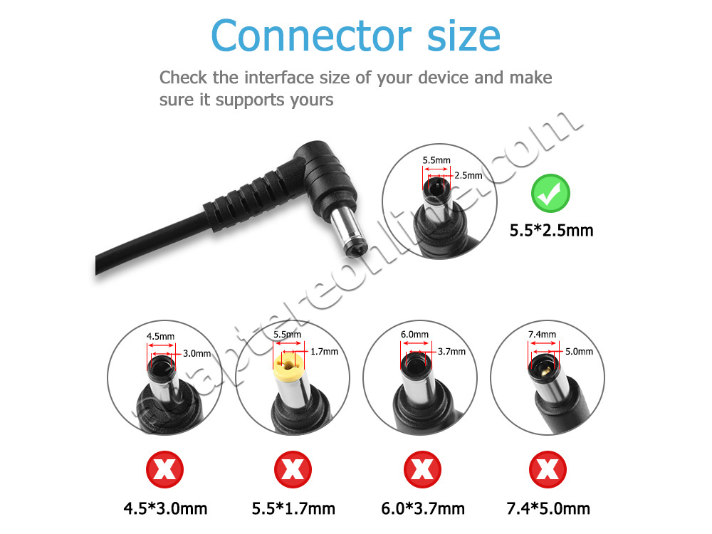 19V 3.42A 65W Medion Akoya E1226 AC Adapter Oplader