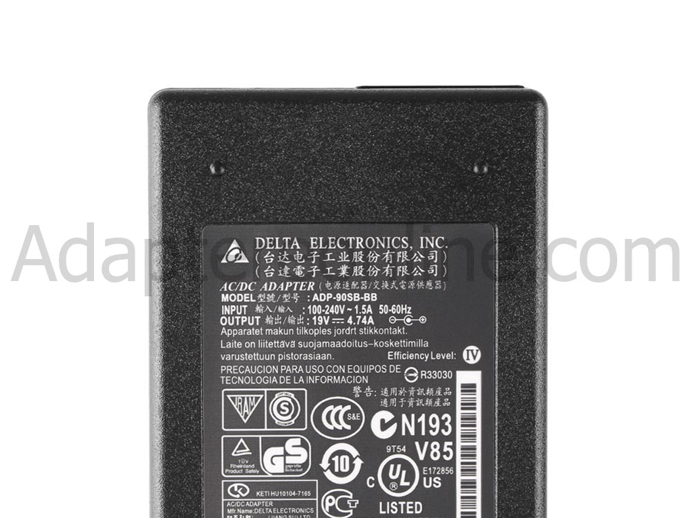 19V 4.74A 90W Medion Akoya E6213 AC Adapter Oplader