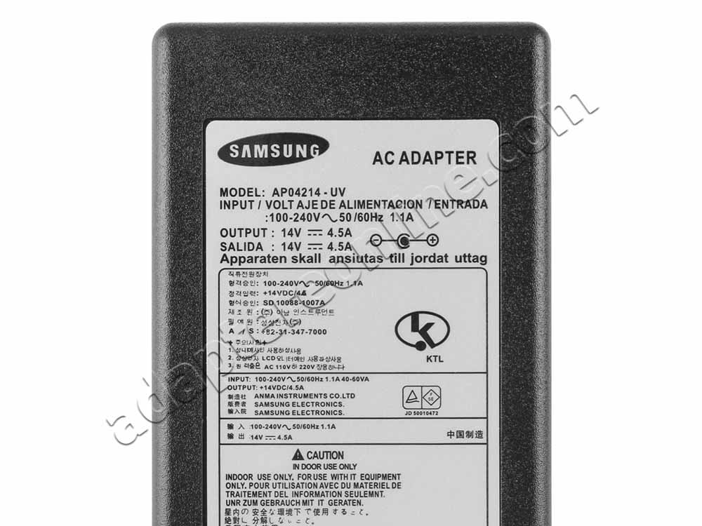 14V 4.5A 63W Delta AD-6314C AD-6314T AC Adapter Oplader