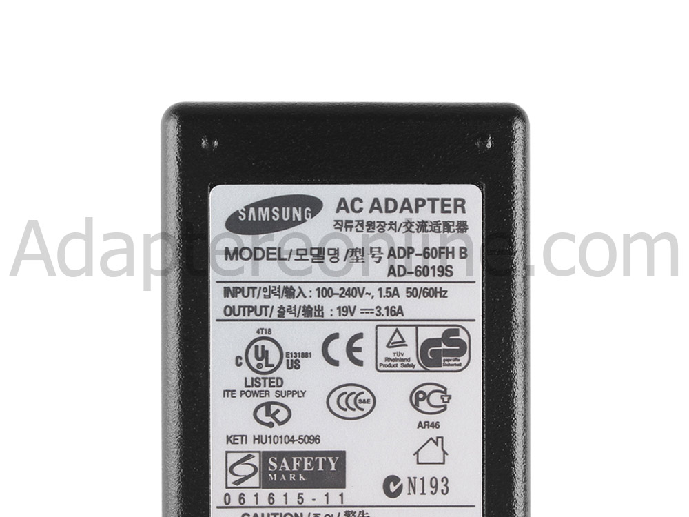 60W Samsung 740U3E NP740U3E AC Adapter Oplader